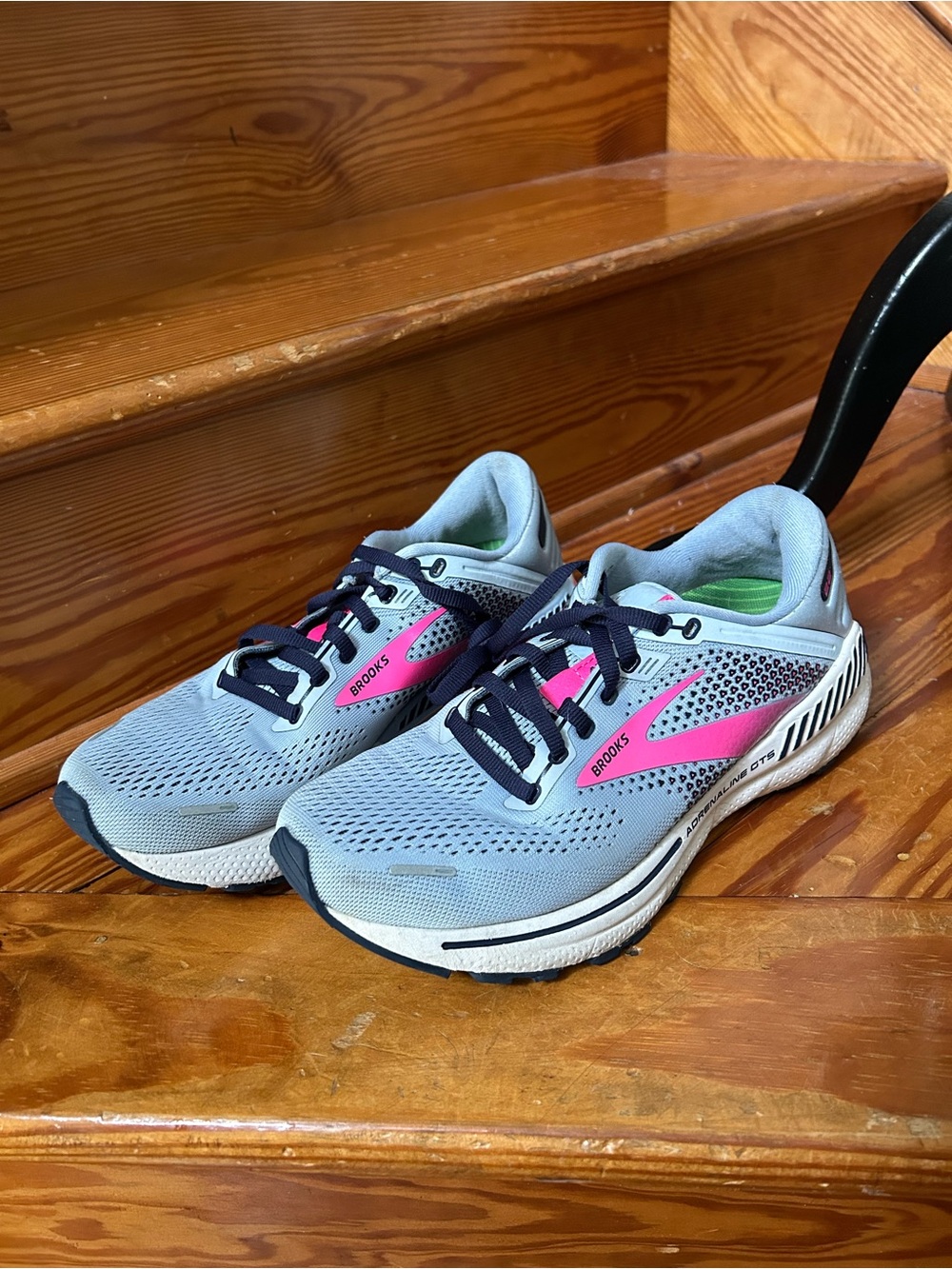 Brooks Women’s Light Gray and Pink Running Shoes